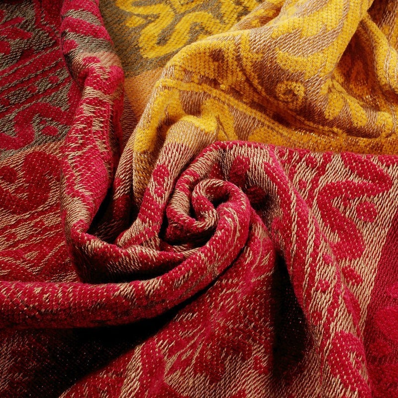 amorus Boho Sofa Cover, Chenille Jacquard Tassels Throw Blankets for Couch Bed, Decorative Sofa Slipcover Protector - Colorful Tribal Pattern (L,86 * 102inch) - Image 3